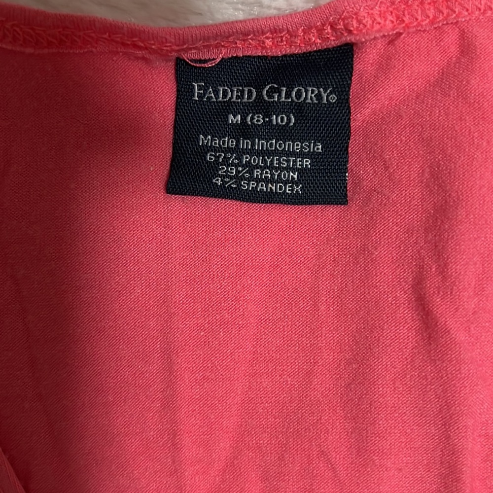Clearance Faded Glory swim coverup, pink, size M - Picture 3 of 3